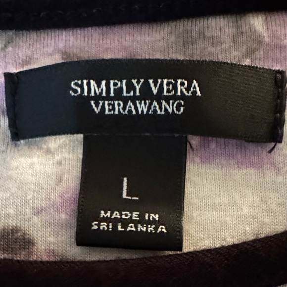 Simply Vera Vera Wang Watercolor Print Tunic Top – L - Picture 5 of 7